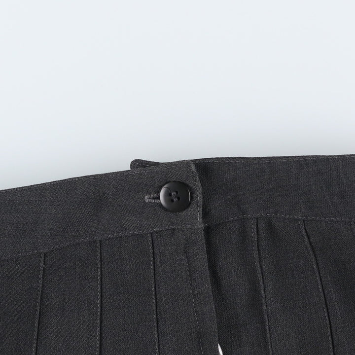 Alain Manoukian Half-Length Pleated Skirt, Made in France, Women's Size L polyester gray type Vintage Second Hand