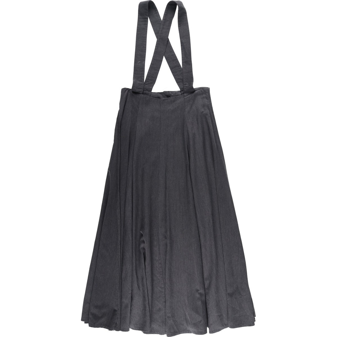 CLOCK HOUSE Maxi Flare Skirt with Suspenders, Women's Size L unclear gray type Vintage Second Hand