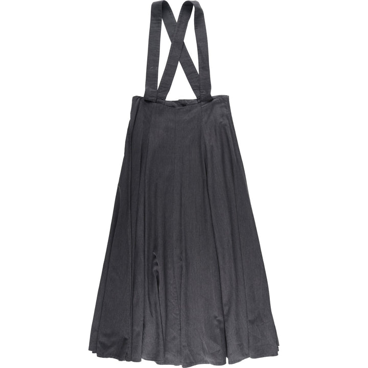 CLOCK HOUSE Maxi Flare Skirt with Suspenders, Women's Size L unclear gray type Vintage Second Hand