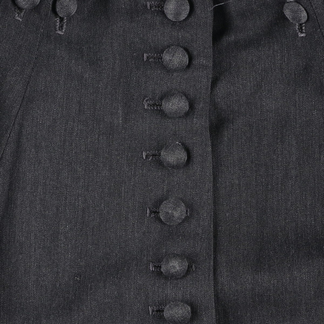 CLOCK HOUSE Maxi Flare Skirt with Suspenders, Women's Size L unclear gray type Vintage Second Hand