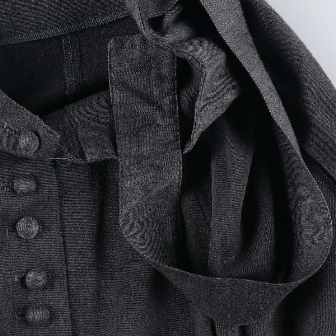 CLOCK HOUSE Maxi Flare Skirt with Suspenders, Women's Size L unclear gray type Vintage Second Hand