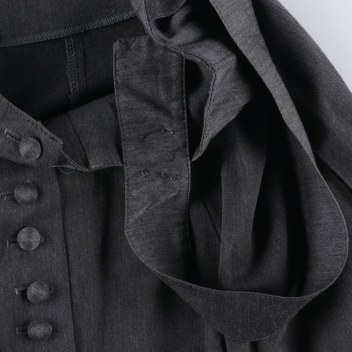 CLOCK HOUSE Maxi Flare Skirt with Suspenders, Women's Size L unclear gray type Vintage Second Hand