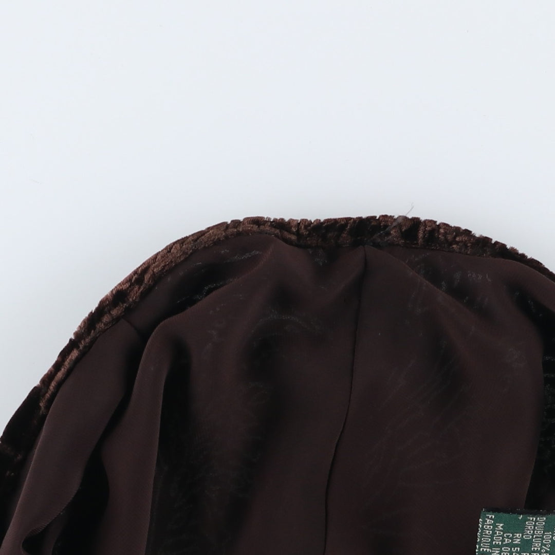 Ralph Lauren LAUREN Lauren all-over print velour long A-line skirt, women's size XXL Rayon brown type Vintage Second Hand