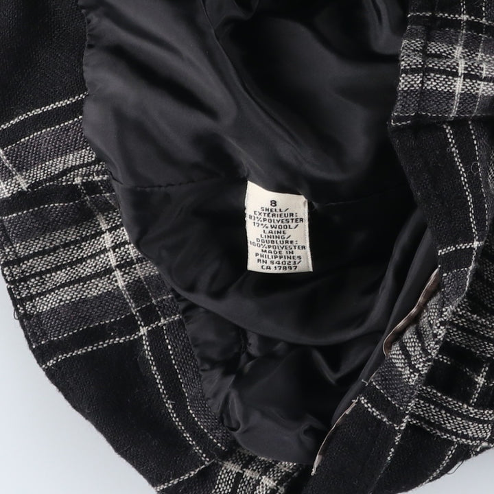 00'S Old Navy Check Pattern Maxi A-Line Skirt, Women's Size L polyester black type Vintage Second Hand