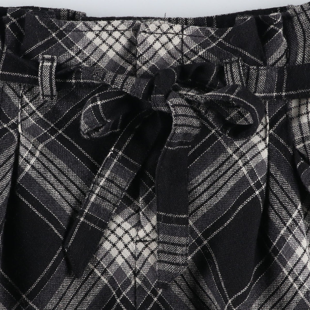 00'S Old Navy Check Pattern Maxi A-Line Skirt, Women's Size L polyester black type Vintage Second Hand