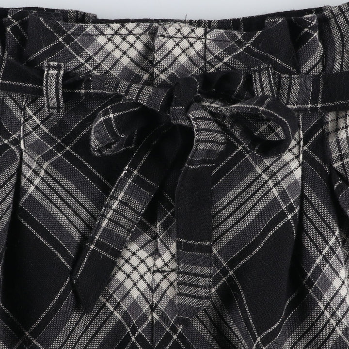 00'S Old Navy Check Pattern Maxi A-Line Skirt, Women's Size L polyester black type Vintage Second Hand