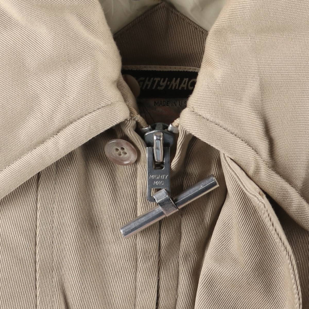 Vintage 1970'S MIGHTY-MAC goose down jacket, made in the USA, size M, men's unclear Beige type Vintage Second Hand