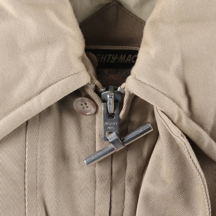 Vintage 1970'S MIGHTY-MAC goose down jacket, made in the USA, size M, men's unclear Beige type Vintage Second Hand