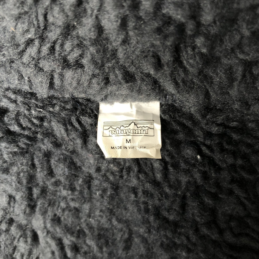 Patagonia 27588FA21 Reversible Fleece Down Vest, Men's Size Medium polyester navy blue type Vintage Second Hand