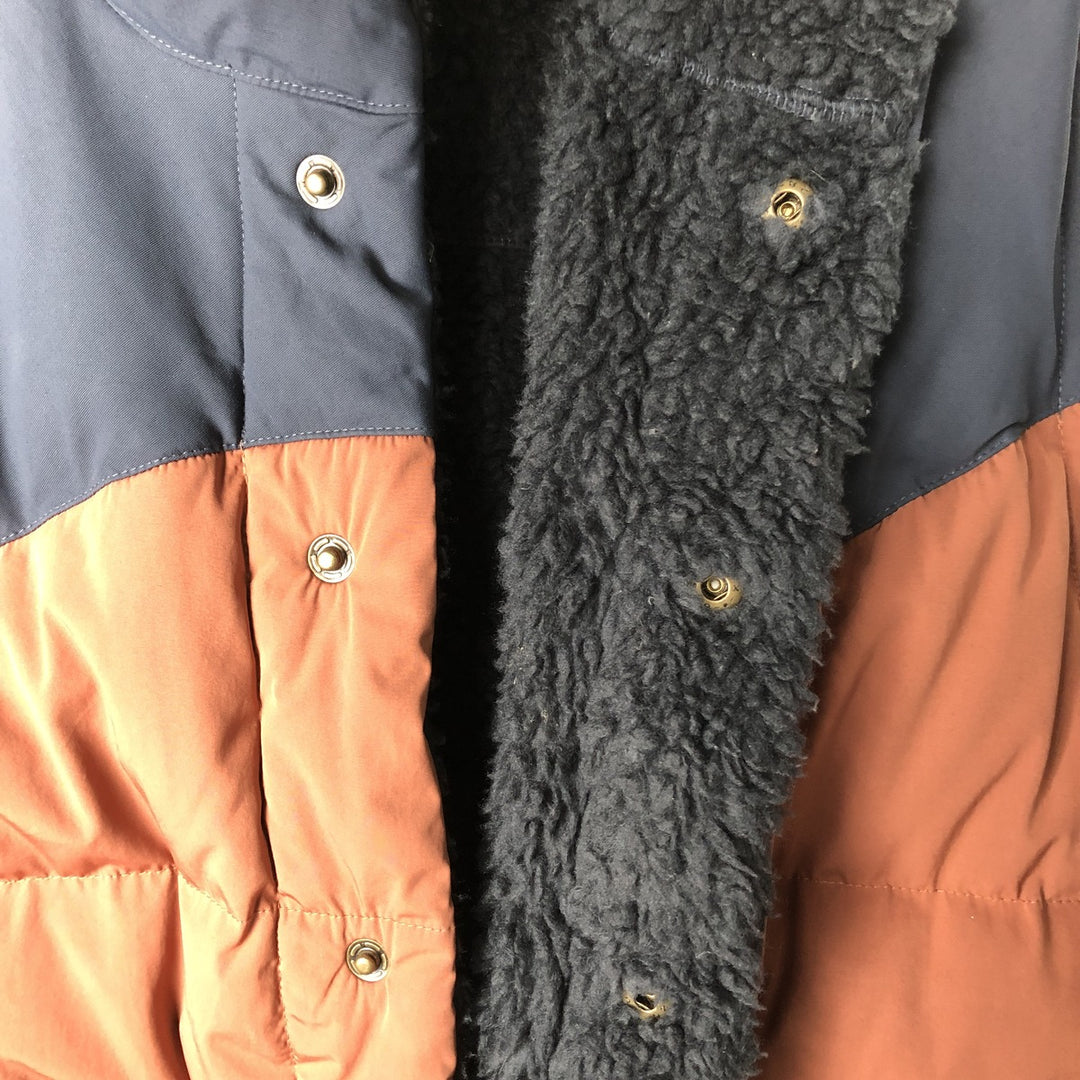 Patagonia 27588FA21 Reversible Fleece Down Vest, Men's Size Medium polyester navy blue type Vintage Second Hand