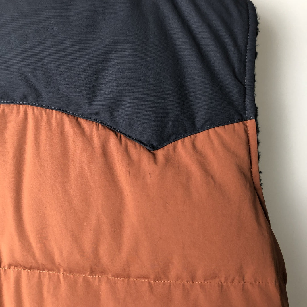 Patagonia 27588FA21 Reversible Fleece Down Vest, Men's Size Medium polyester navy blue type Vintage Second Hand