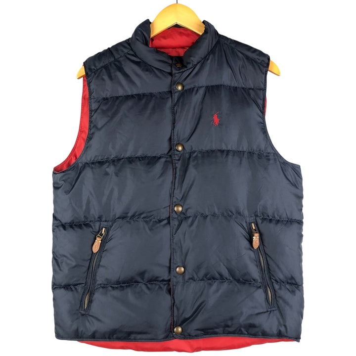 Ralph Lauren POLO RALPH LAUREN reversible down vest, men's size M polyester red type Vintage Second Hand