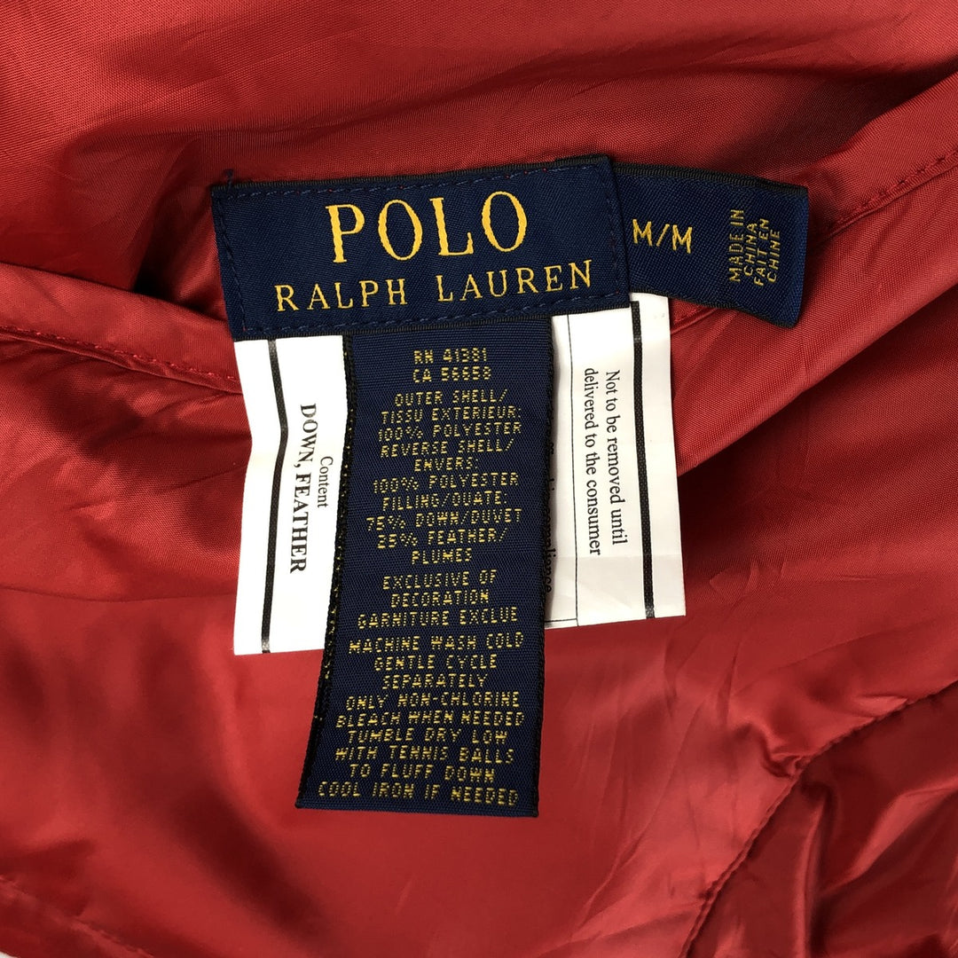 Ralph Lauren POLO RALPH LAUREN reversible down vest, men's size M polyester red type Vintage Second Hand