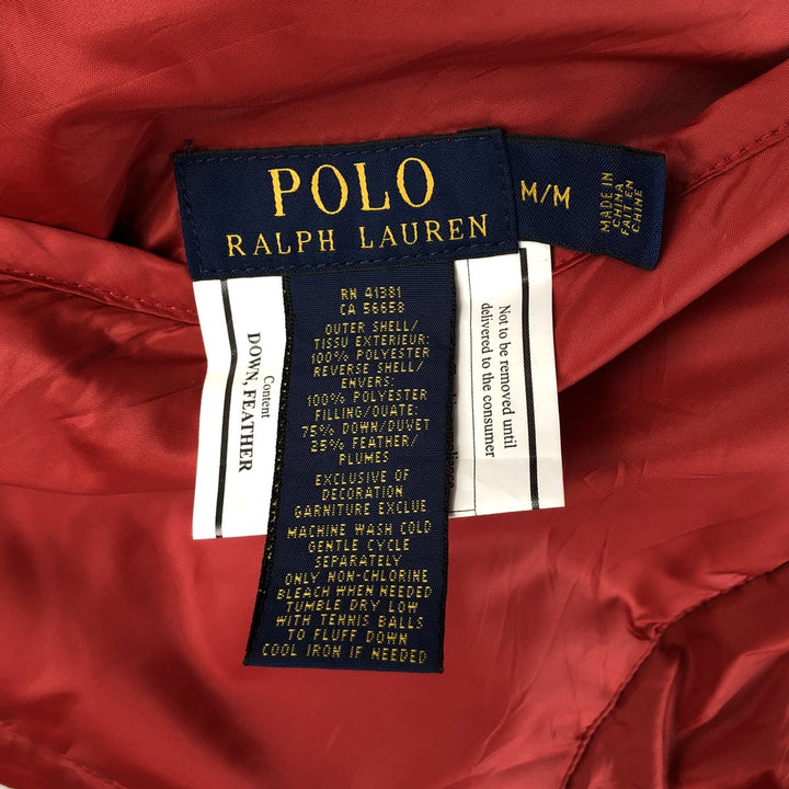 Ralph Lauren POLO RALPH LAUREN reversible down vest, men's size M polyester red type Vintage Second Hand