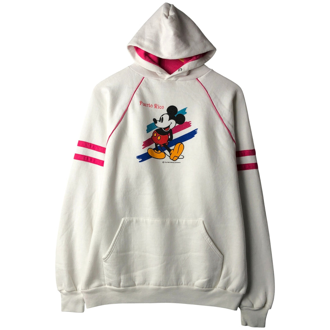 Vintage Russell Jerseys Mickey Mouse character sweatshirt pullover hoodie, Made in USA, Men's XL cotton white type Vintage Second Hand