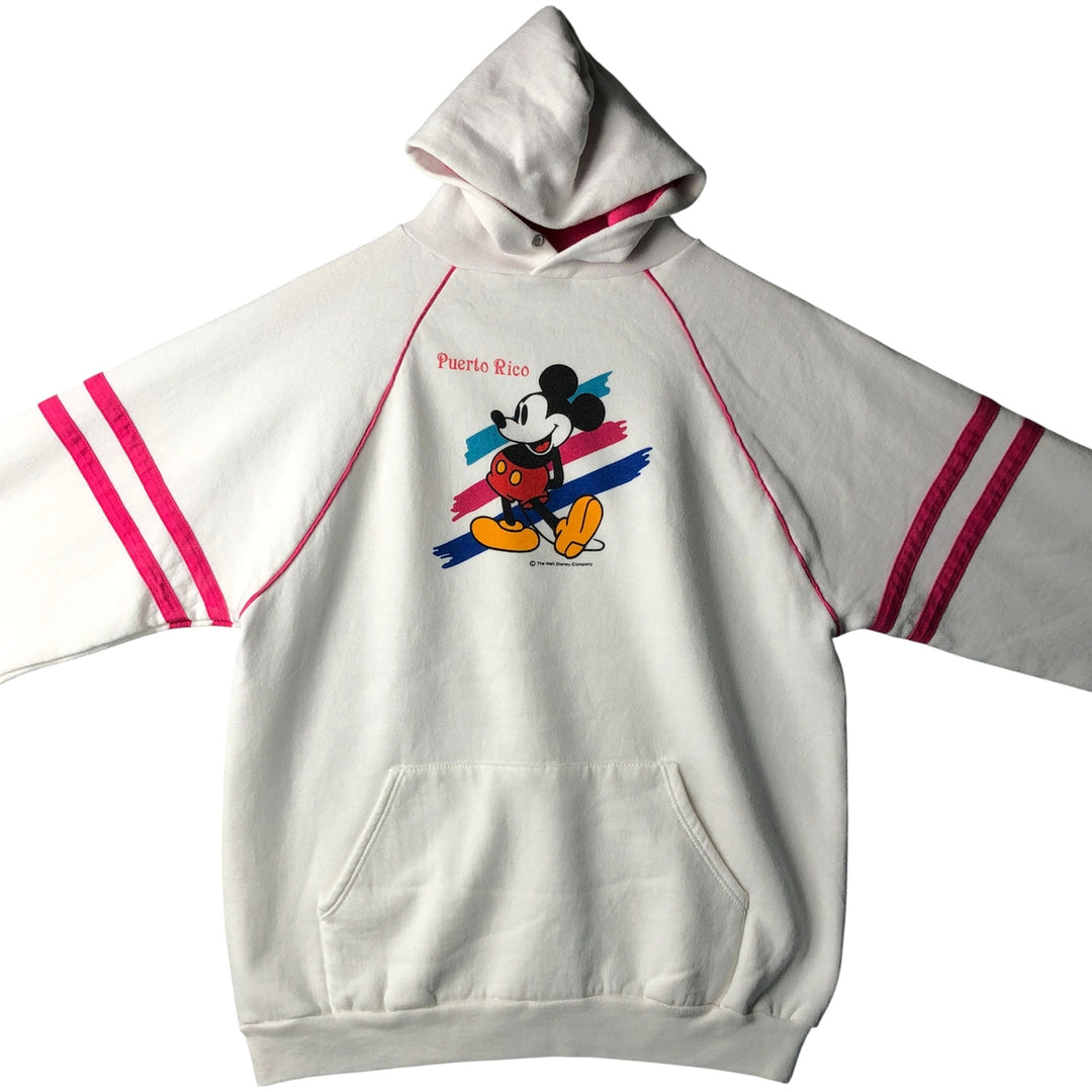 Vintage Russell Jerseys Mickey Mouse character sweatshirt pullover hoodie, Made in USA, Men's XL cotton white type Vintage Second Hand