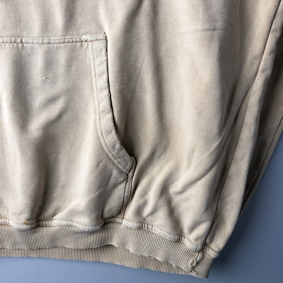 Harley-Davidson Advertising Pullover Hoodie, Men's Size L cotton Beige type Vintage Second Hand