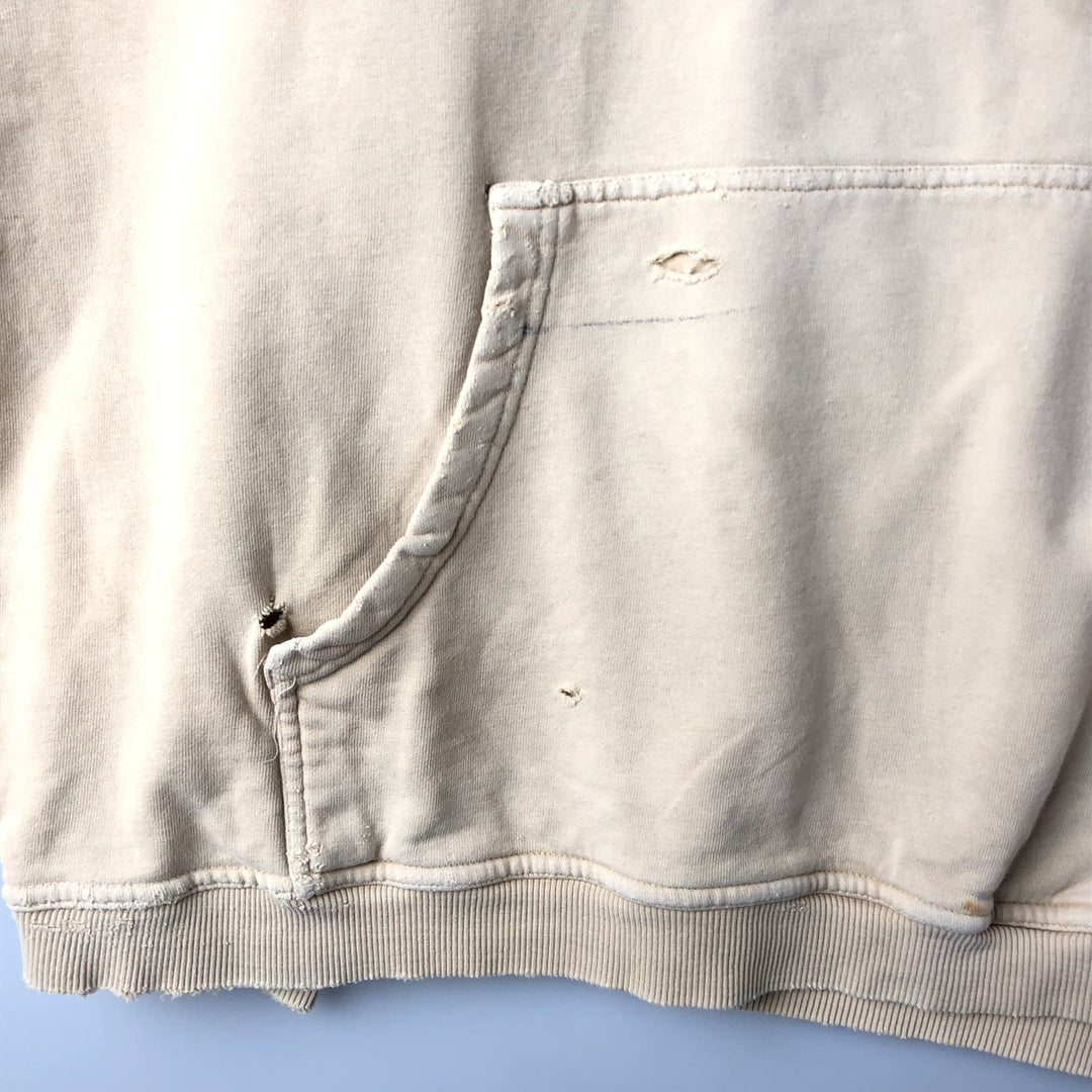 Harley-Davidson Advertising Pullover Hoodie, Men's Size L cotton Beige type Vintage Second Hand