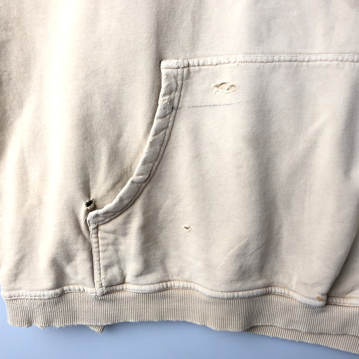 Harley-Davidson Advertising Pullover Hoodie, Men's Size L cotton Beige type Vintage Second Hand