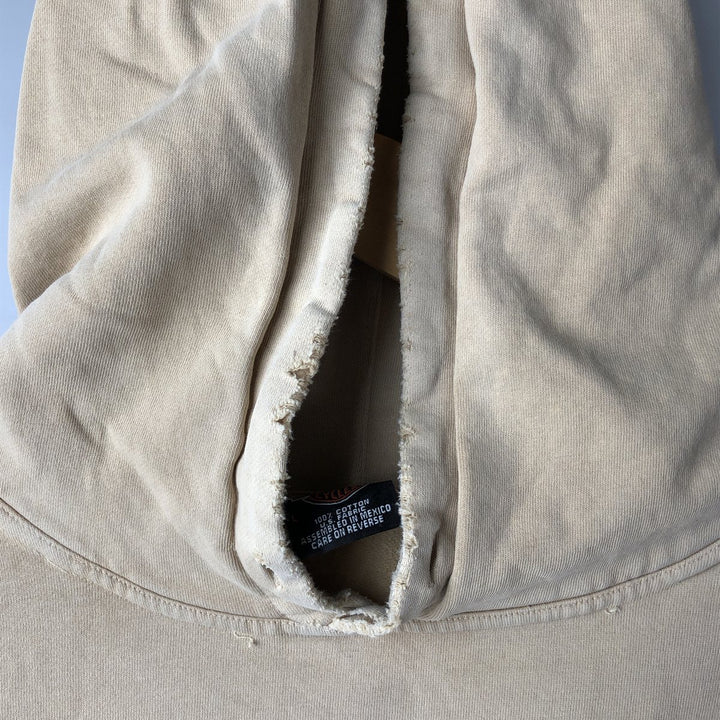 Harley-Davidson Advertising Pullover Hoodie, Men's Size L cotton Beige type Vintage Second Hand