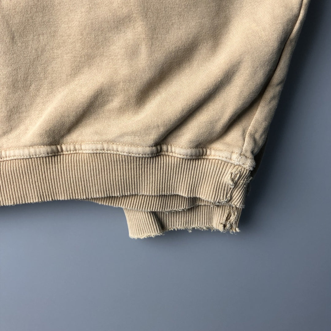 Harley-Davidson Advertising Pullover Hoodie, Men's Size L cotton Beige type Vintage Second Hand