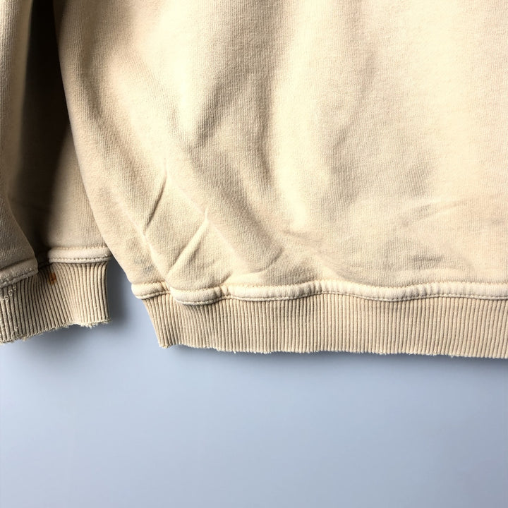 Harley-Davidson Advertising Pullover Hoodie, Men's Size L cotton Beige type Vintage Second Hand