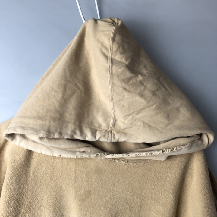 Harley-Davidson Advertising Pullover Hoodie, Men's Size L cotton Beige type Vintage Second Hand