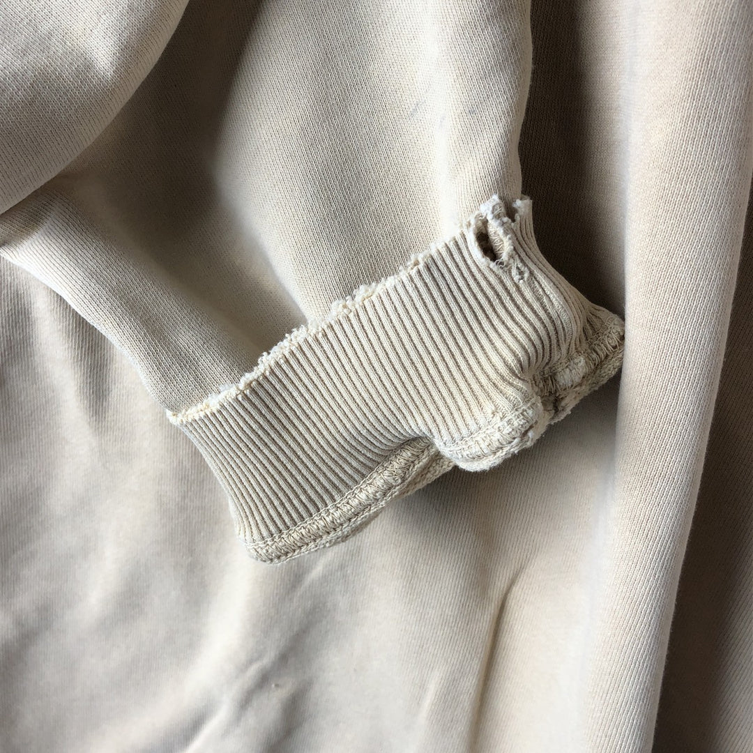 Harley-Davidson Advertising Pullover Hoodie, Men's Size L cotton Beige type Vintage Second Hand