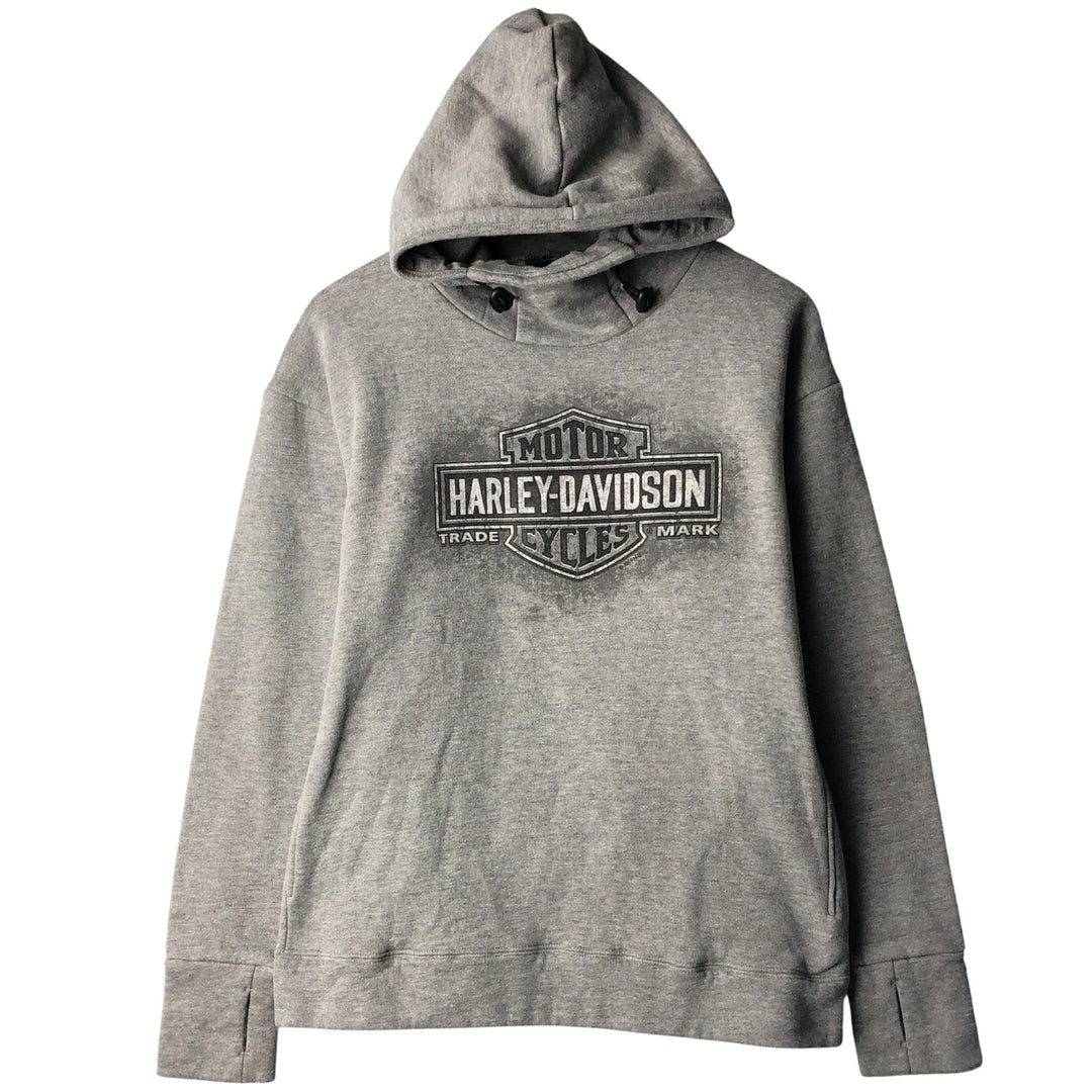 Harley-Davidson Advertising Pullover Hoodie, Men's Size Small cotton gray type Vintage Second Hand