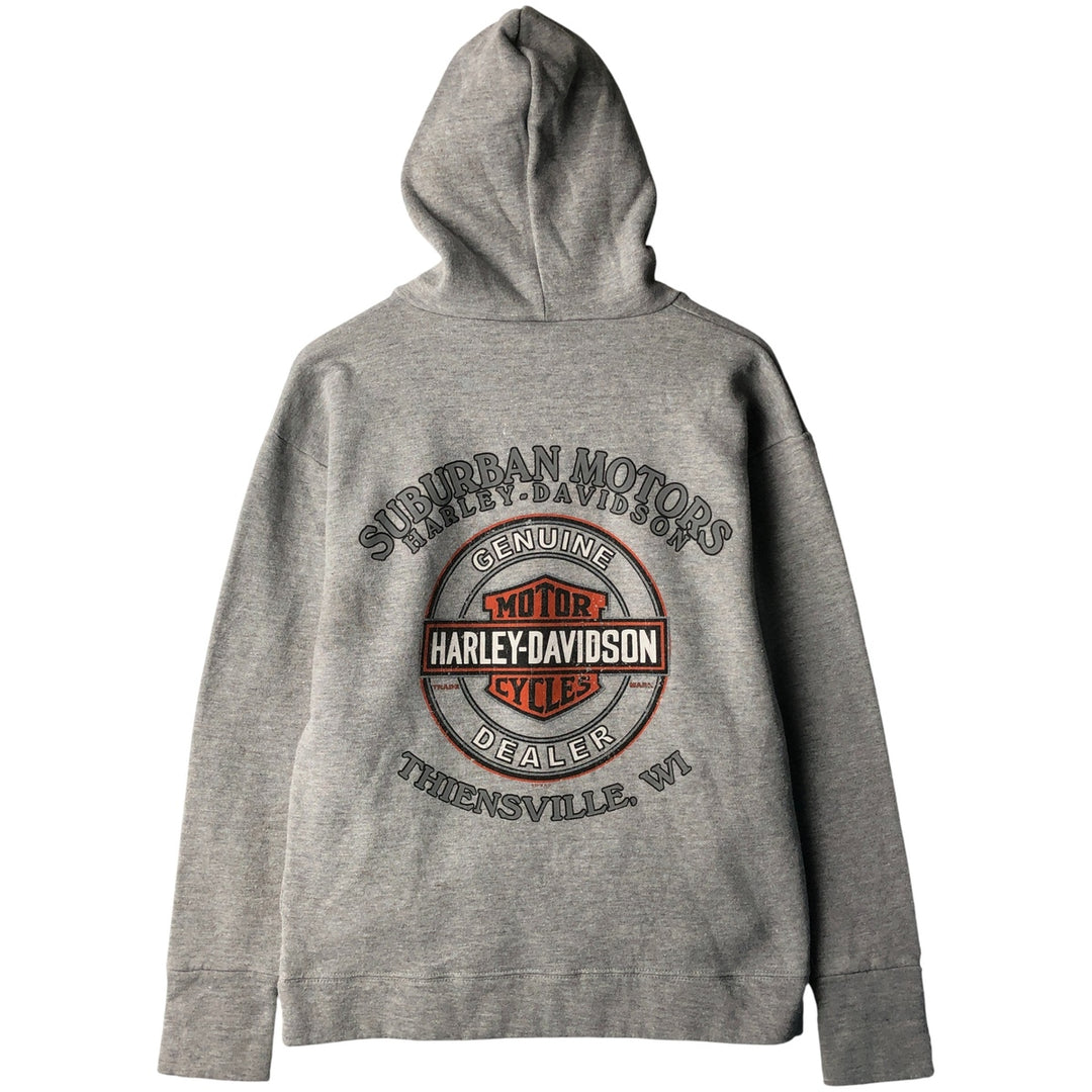 Harley-Davidson Advertising Pullover Hoodie, Men's Size Small cotton gray type Vintage Second Hand