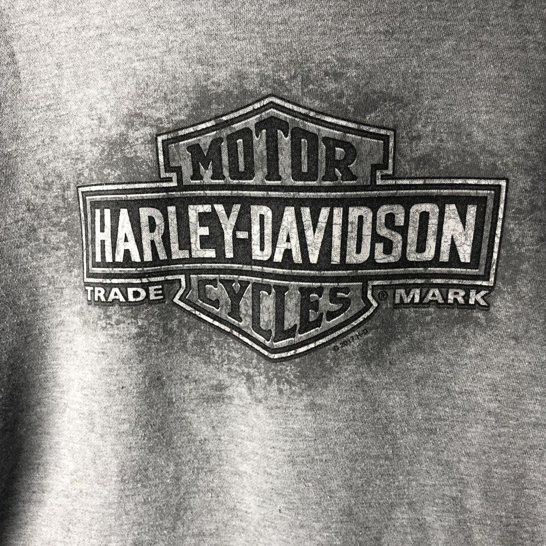 Harley-Davidson Advertising Pullover Hoodie, Men's Size Small cotton gray type Vintage Second Hand