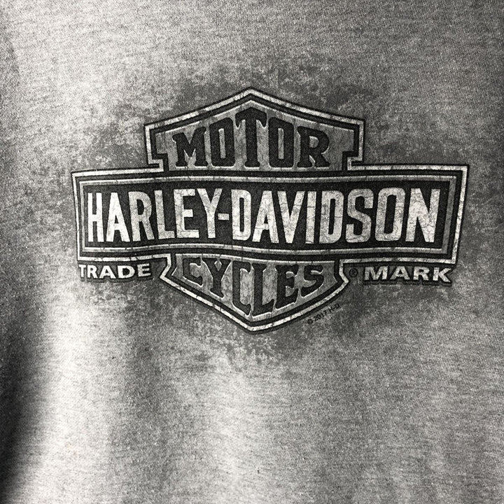 Harley-Davidson Advertising Pullover Hoodie, Men's Size Small cotton gray type Vintage Second Hand