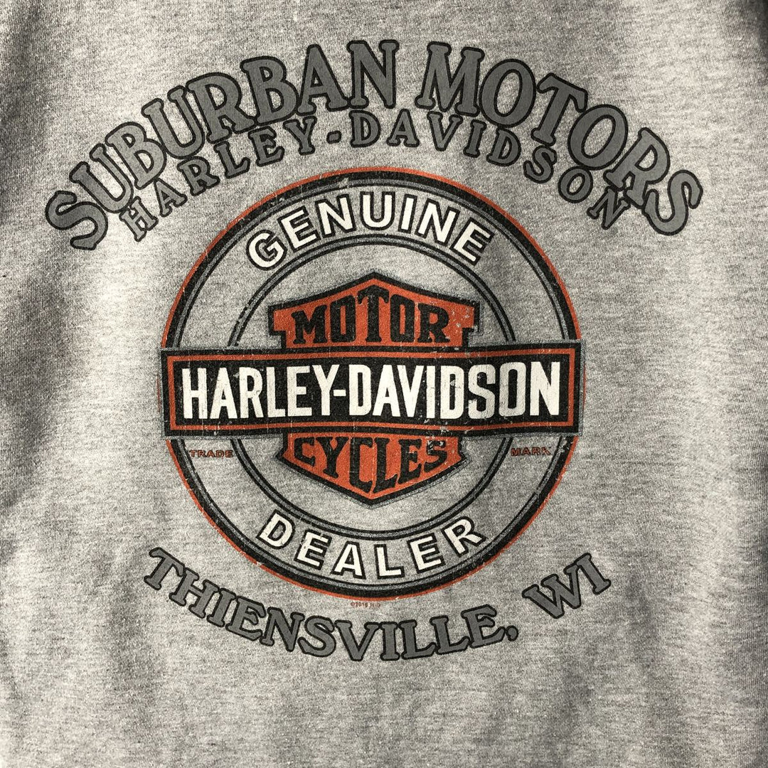 Harley-Davidson Advertising Pullover Hoodie, Men's Size Small cotton gray type Vintage Second Hand