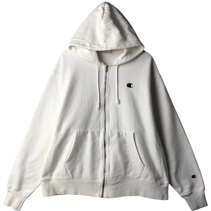 Champion Reverse Weave Full Zip Hoodie, Men's XL cotton white type Vintage Second Hand