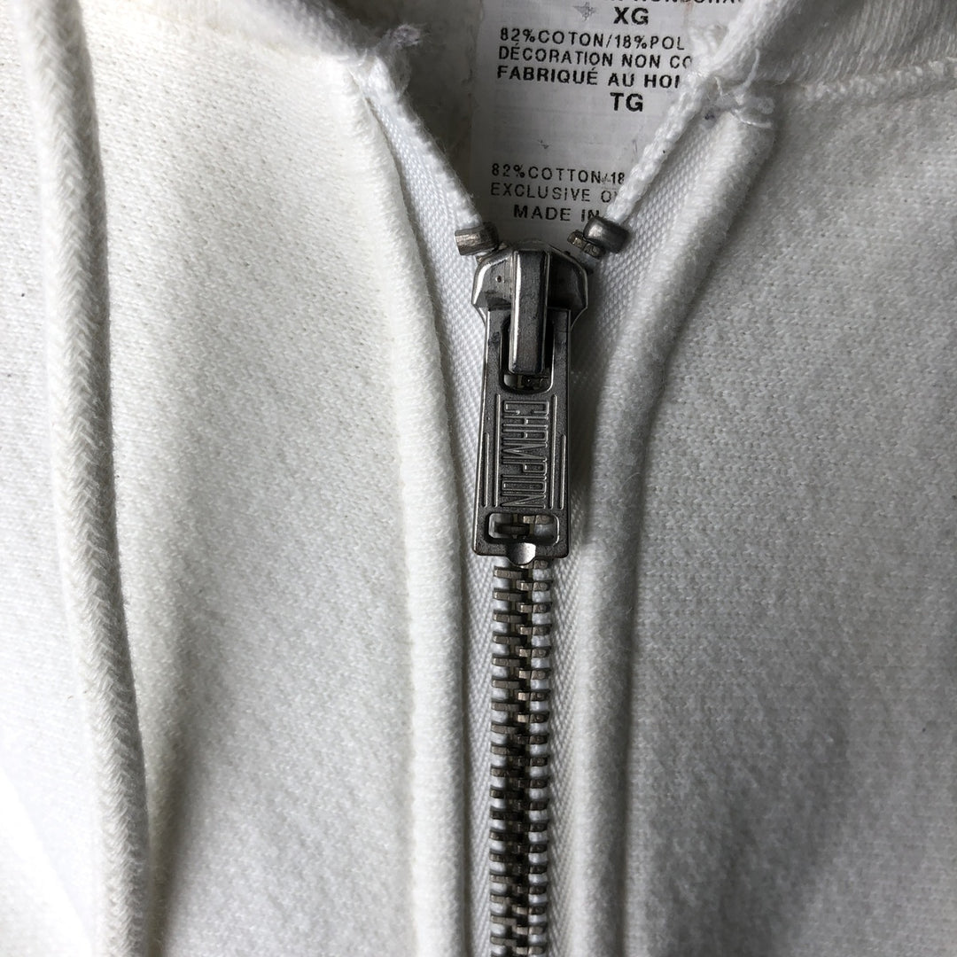 Champion Reverse Weave Full Zip Hoodie, Men's XL cotton white type Vintage Second Hand