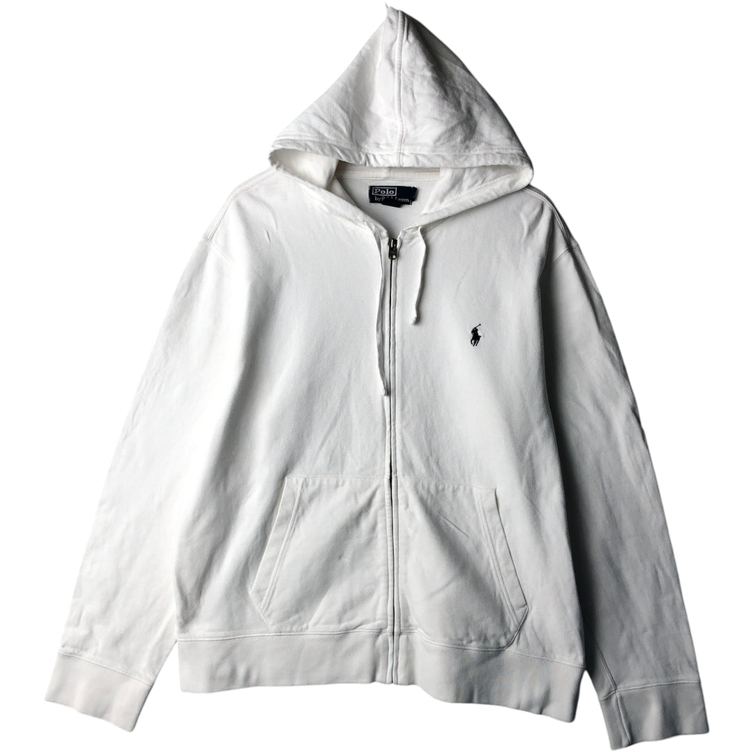 Ralph Lauren POLO by Ralph Lauren Sweat Full Zip Hoodie Men's XL cotton white type Vintage Second Hand