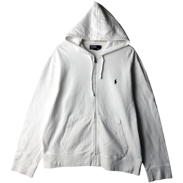 Ralph Lauren POLO by Ralph Lauren Sweat Full Zip Hoodie Men's XL cotton white type Vintage Second Hand