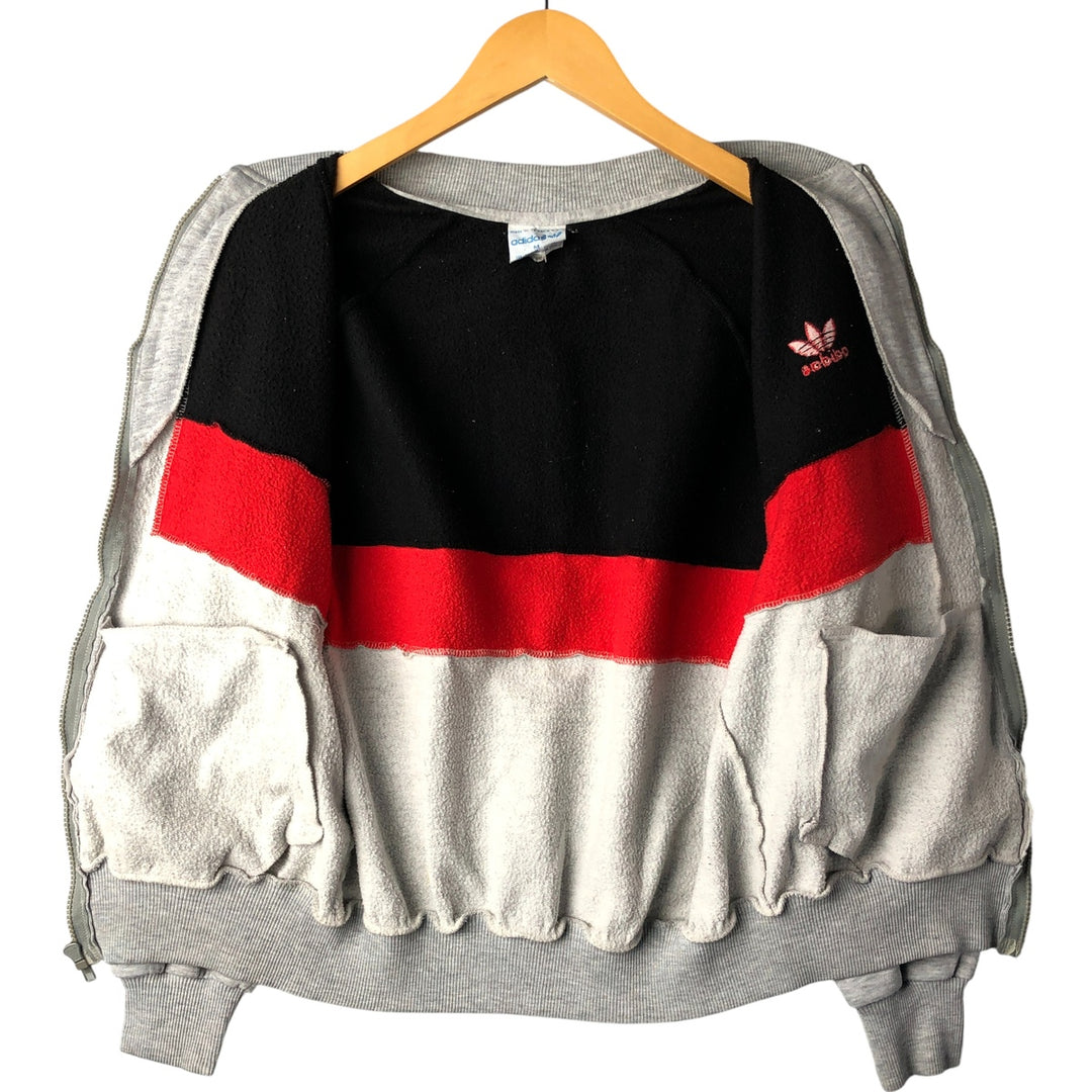 Vintage 1980'S Adidas full-zip sweatshirt, men's size small. unclear gray type Vintage Second Hand