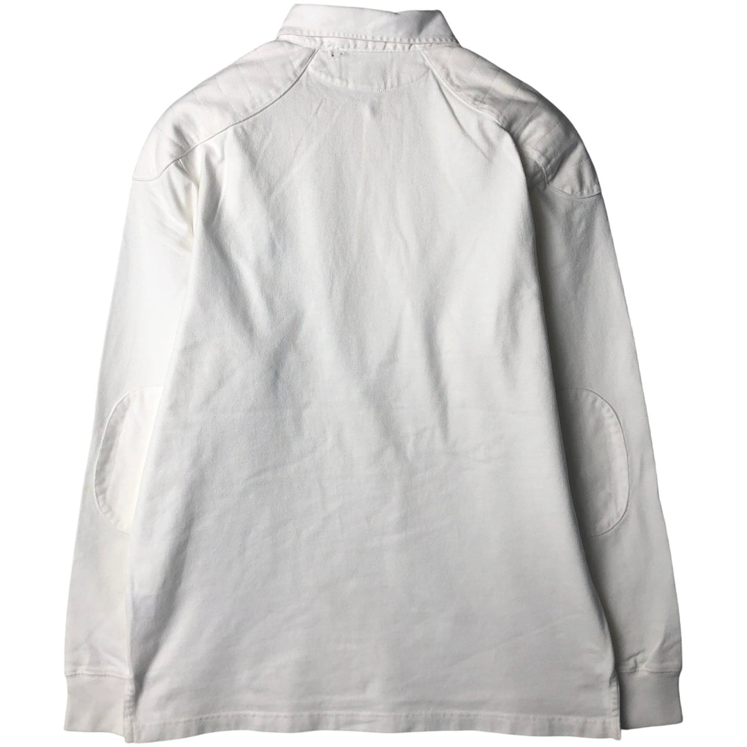Ralph Lauren POLO by Ralph Lauren CUSTOM FIT long sleeve rugby shirt, men's size L cotton white type Vintage Second Hand