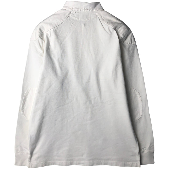 Ralph Lauren POLO by Ralph Lauren CUSTOM FIT long sleeve rugby shirt, men's size L cotton white type Vintage Second Hand