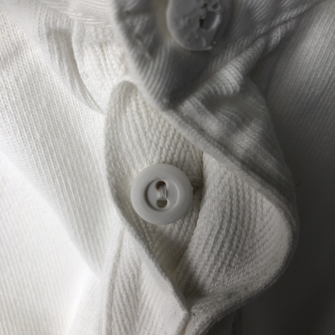 Ralph Lauren POLO by Ralph Lauren CUSTOM FIT long sleeve rugby shirt, men's size L cotton white type Vintage Second Hand
