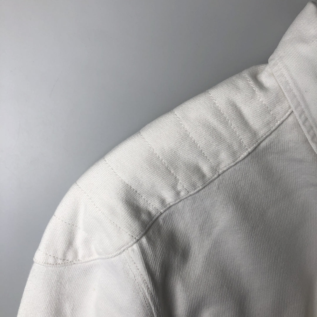 Ralph Lauren POLO by Ralph Lauren CUSTOM FIT long sleeve rugby shirt, men's size L cotton white type Vintage Second Hand