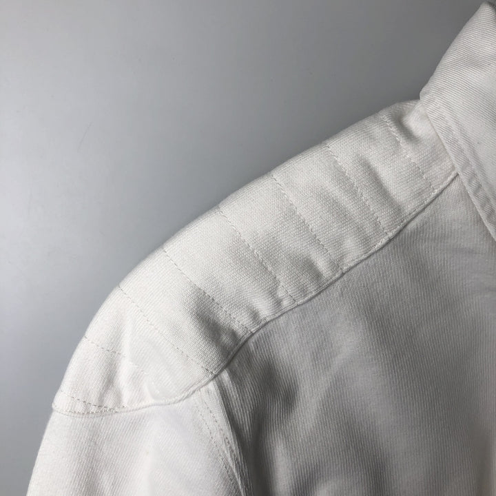 Ralph Lauren POLO by Ralph Lauren CUSTOM FIT long sleeve rugby shirt, men's size L cotton white type Vintage Second Hand