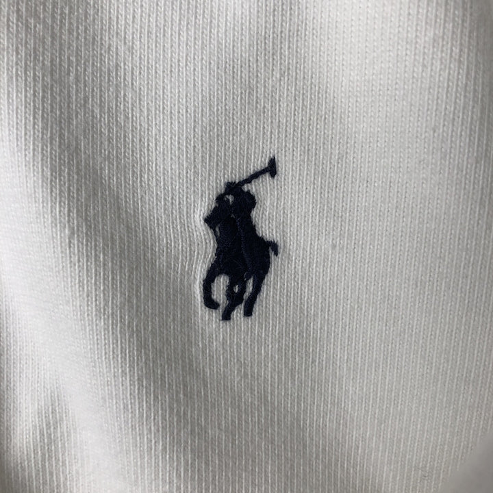 Ralph Lauren POLO by Ralph Lauren CUSTOM FIT long sleeve rugby shirt, men's size L cotton white type Vintage Second Hand