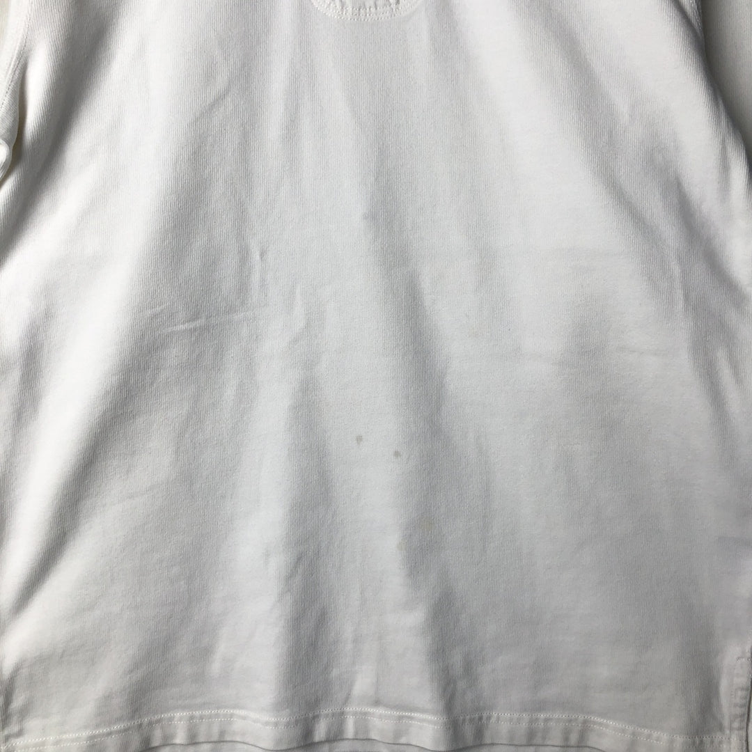 Ralph Lauren POLO by Ralph Lauren CUSTOM FIT long sleeve rugby shirt, men's size L cotton white type Vintage Second Hand