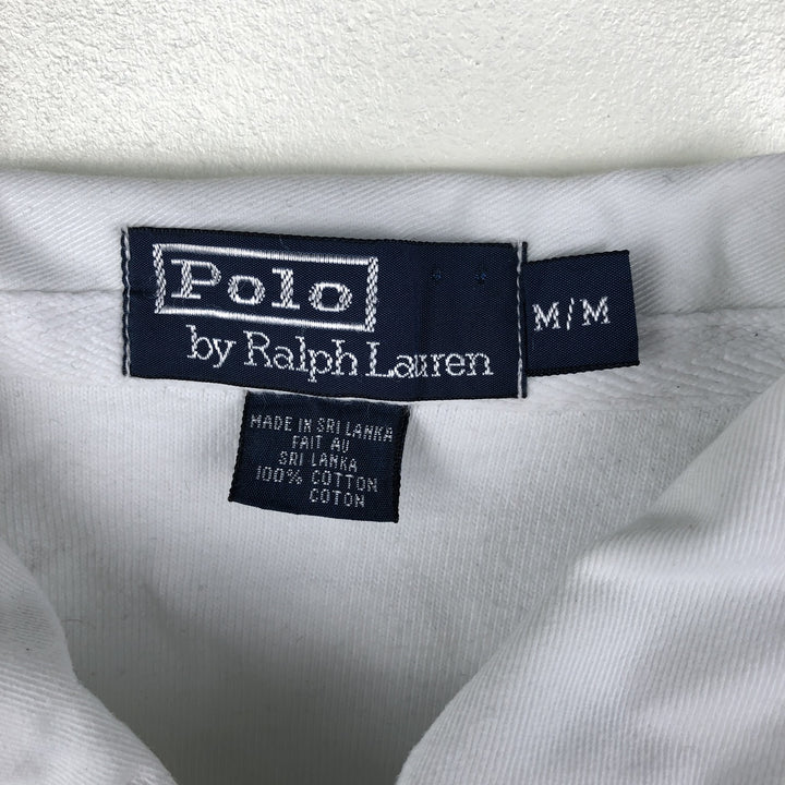 Ralph Lauren POLO by Ralph Lauren long sleeve rugby shirt, men's size M cotton white type Vintage Second Hand