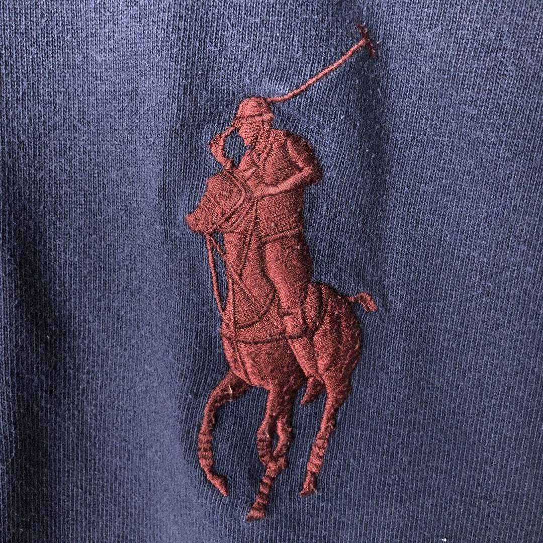 Ralph Lauren POLO by Ralph Lauren CUSTOM FIT Big Pony Long Sleeve Rugby Shirt Men's XL cotton navy blue type Vintage Second Hand