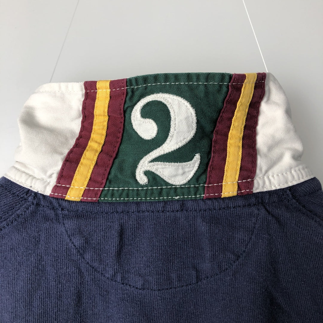 Ralph Lauren POLO by Ralph Lauren CUSTOM FIT Big Pony Long Sleeve Rugby Shirt Men's XL cotton navy blue type Vintage Second Hand