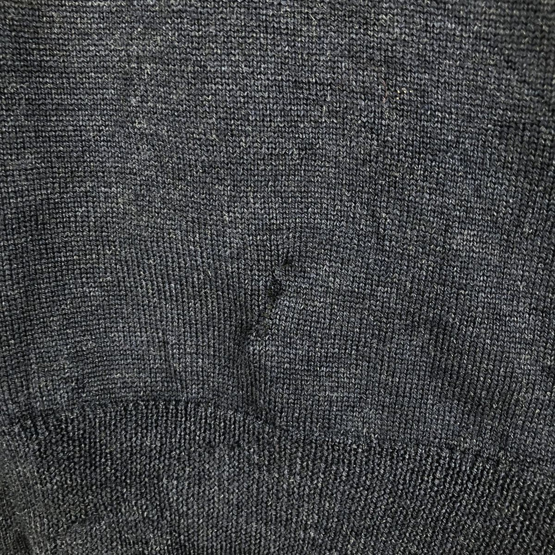 Brooks Brothers high-neck wool knit sweater, size M Merino wool navy blue type Vintage Second Hand