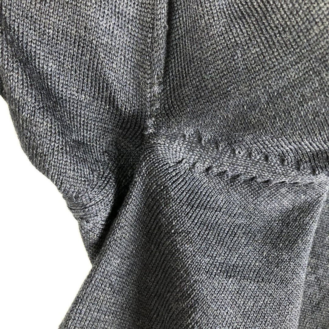 Brooks Brothers high-neck wool knit sweater, size M Merino wool navy blue type Vintage Second Hand